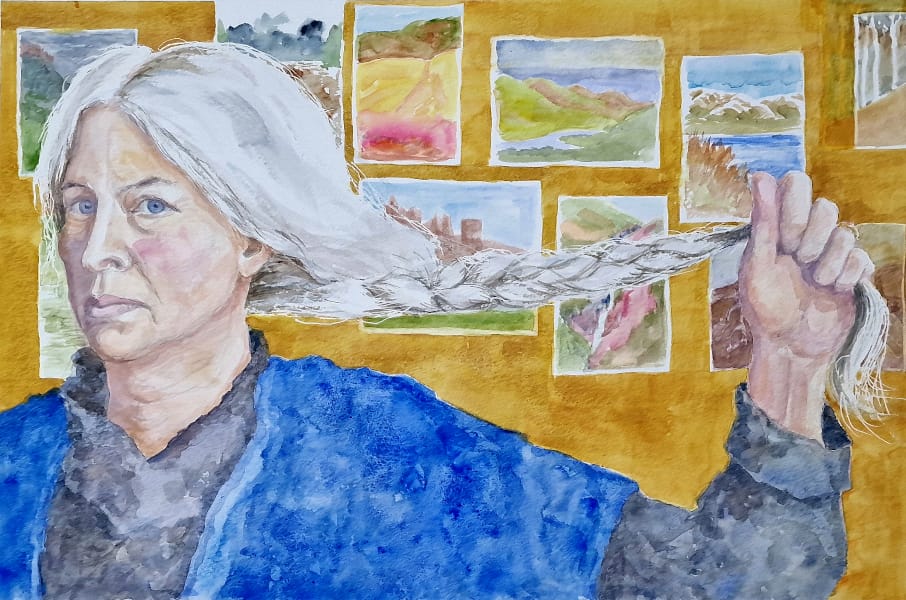 Cait Webb Self Portrait in Watercolour